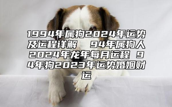 94年狗正缘最迟多久出现 94年狗正缘最迟多久出现