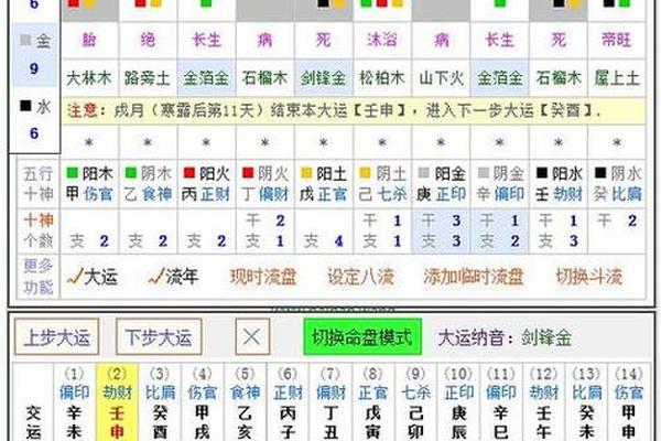 四柱八字排盘详解