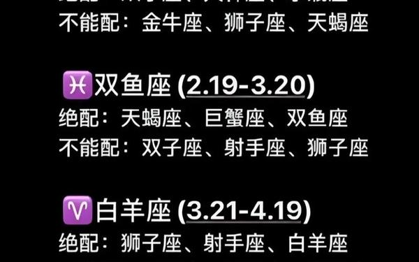每日星座运程查询表_星座配对