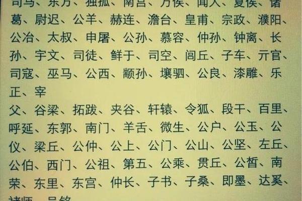 中国姓名有多少复姓名字