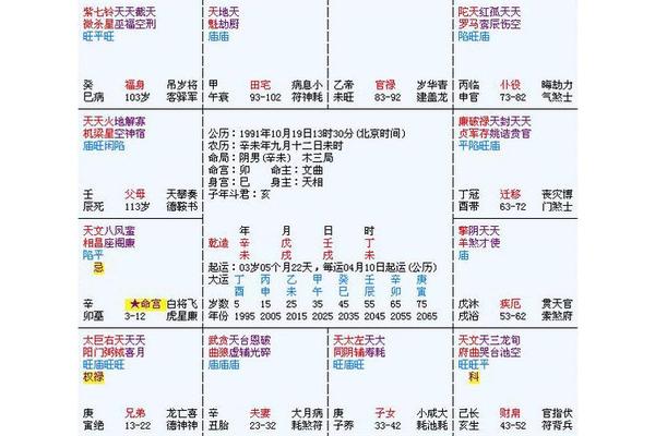 八字紫薇命盘