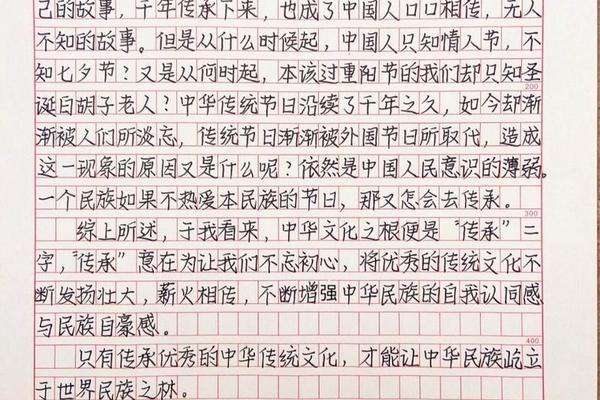 中华文化传承作文结尾—传承结尾