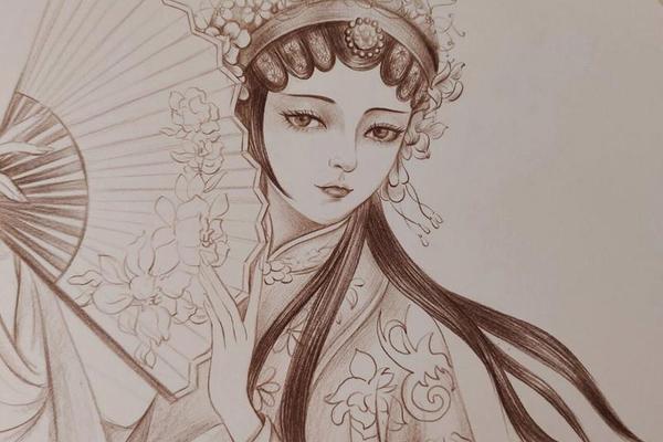 京剧文化素材绘画-关于京剧的绘画