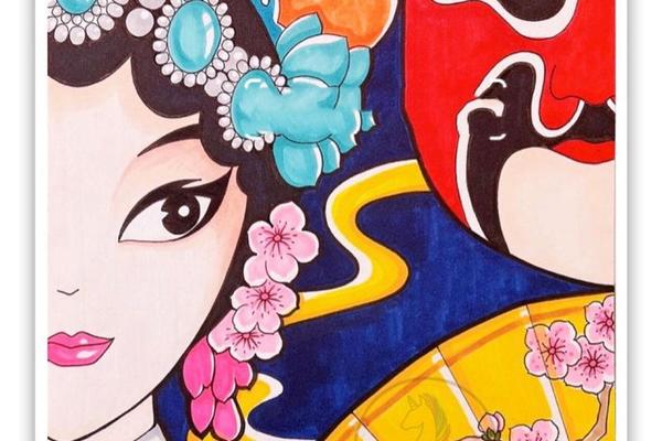 国粹京剧脸谱作品、京剧脸谱美术作品