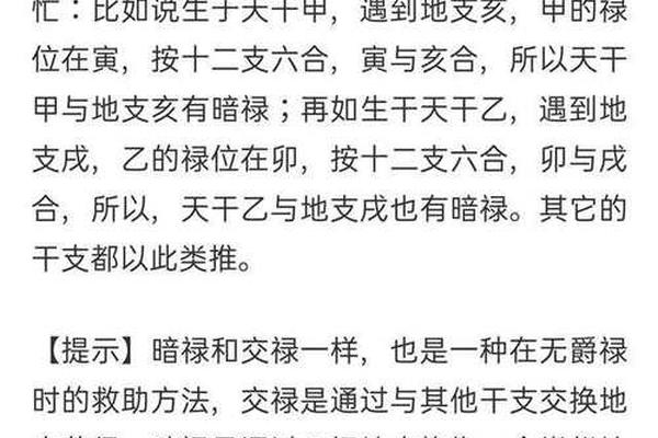 八字暗禄