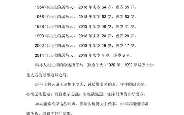属马女哪年生人 属马女哪年生人