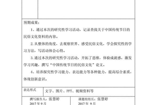 民俗文化研究课题开题报告范文-开题报告的内容