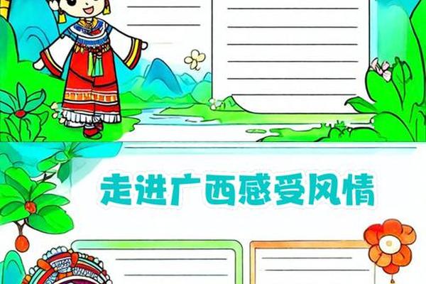 壮族文化手抄报图片;广西特色文化手抄报