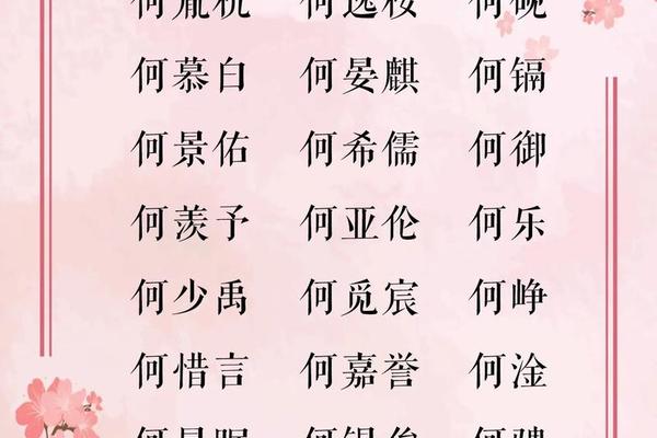 何的姓名大全