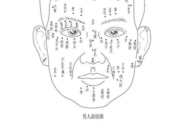 痣面相男麻衣神相-男士面痣图高清图点痣