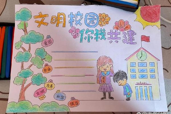 成语文化进校园手抄报-创文明校园手抄报