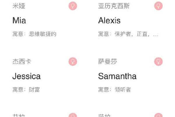 回纹英文姓名