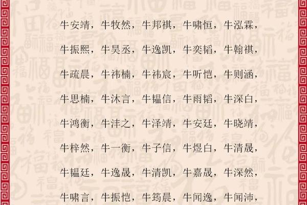 牛姓女宝宝起名