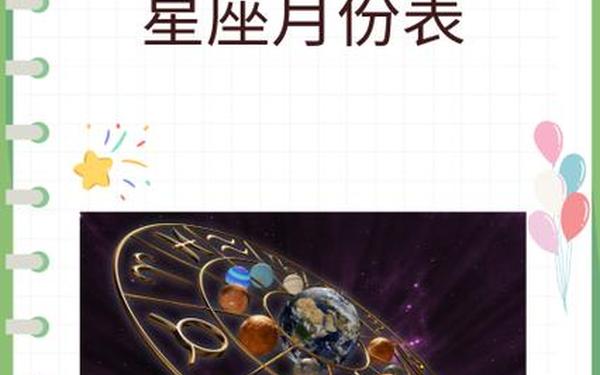 白羊座时间几月到几日—1～12星座月份表