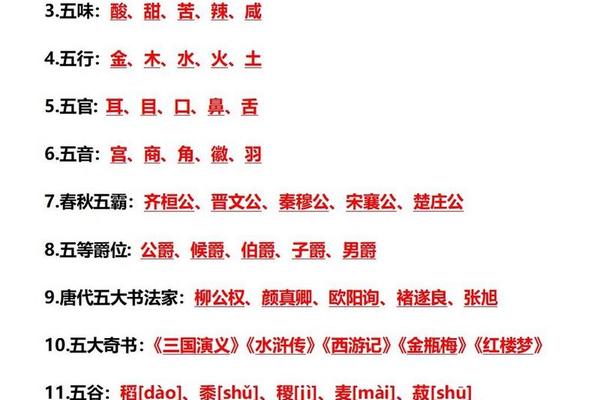 中华文化常识指的是什么-关于五的文化常识