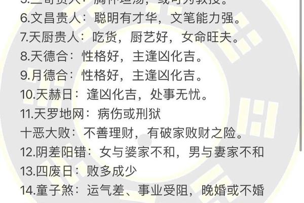 八字凶吉