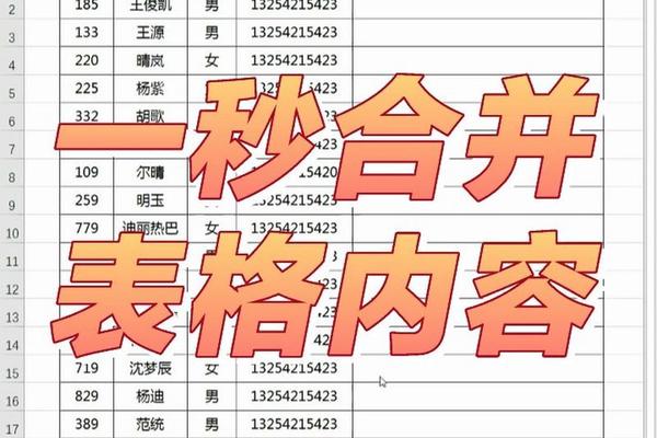姓名相同的姓名合并单元格