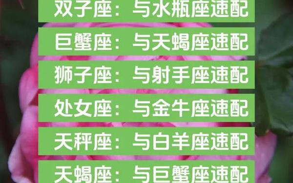 速配星座(什么叫速配星座) 速配星座(什么叫速配星座)
