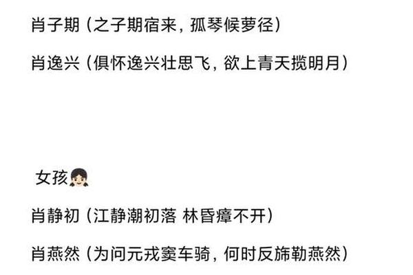 姓名肖思什么好听