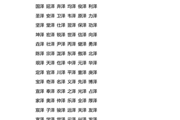 男孩姓名带泽白姓名好吗