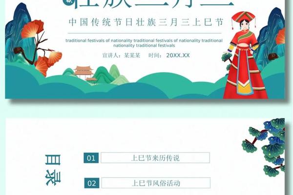 壮族文化ppt模板,免费ppt模板下载