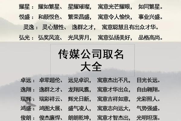 古风文化传媒公司名字;古风大气公司名