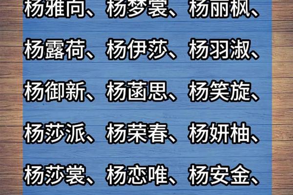 杨姓+姓名