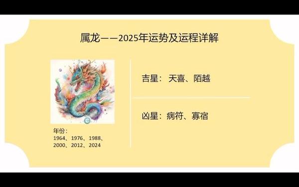 2025属龙人躲不掉的事 2025属龙人躲不掉的事