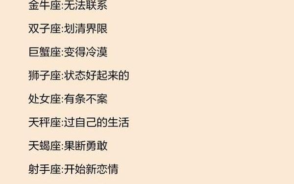 十二星座歌词全部歌曲大全 十二星座歌词