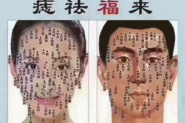 祛痣相师、点痣面相图解