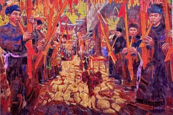 中国民俗文化油画作品展示 中国式油画