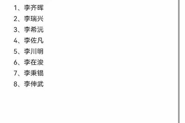 姓李的宝宝起名