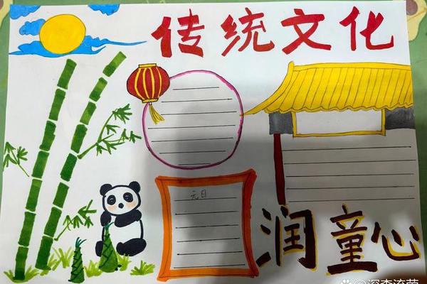 中华文化传统手抄报(1～6年级一等奖传统文化绘画作品)