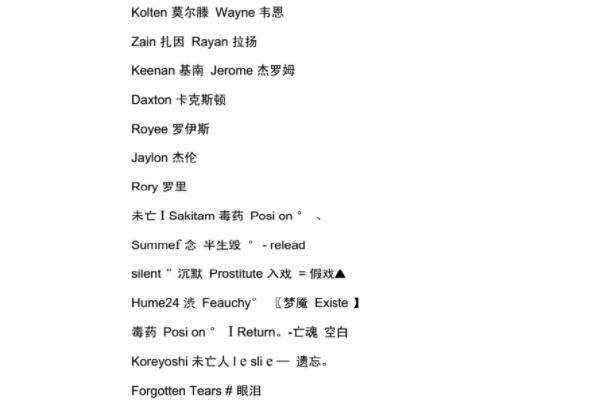 姓名美国男