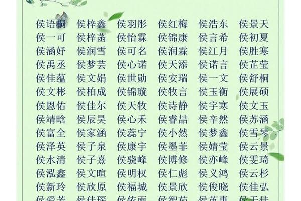 侯宝宝的起名大全
