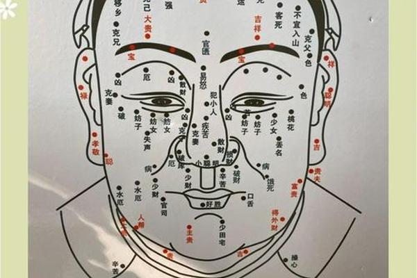 男右面部有痣相解析图—男性痣相图解大全2019