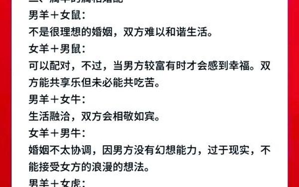 男羊女龙婚配合适吗婚姻如何 男羊女龙婚配合适吗婚姻如何