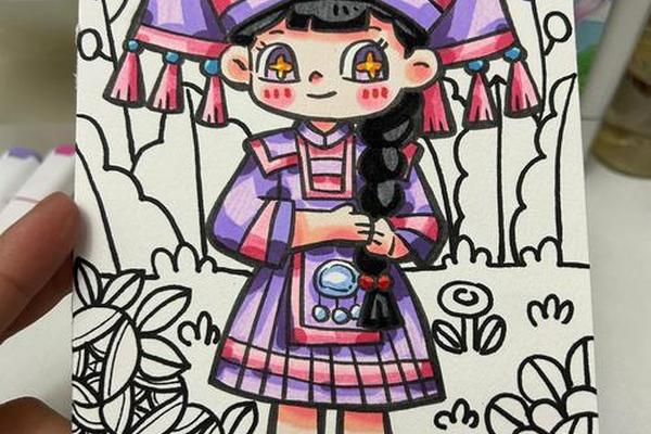 壮族文化创意绘画_壮族绘画作品
