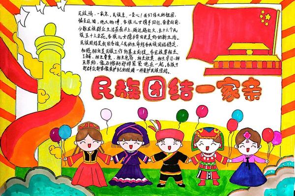 传承民族文化增进民族团结手抄报、增进民族团结