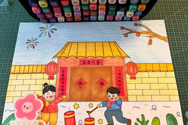 节庆文化精彩作品-春节绘画作品展示