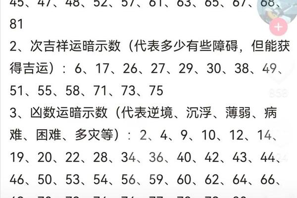 八字数字