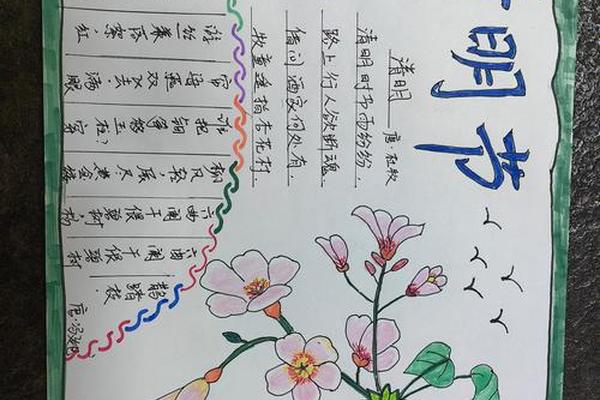清明文化(清明文化手抄报)