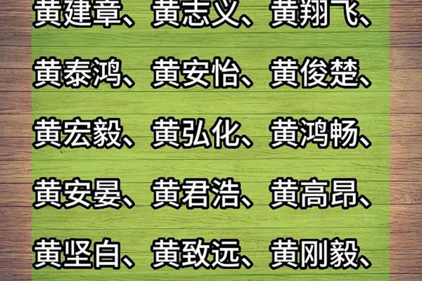 黄姓男宝宝起名