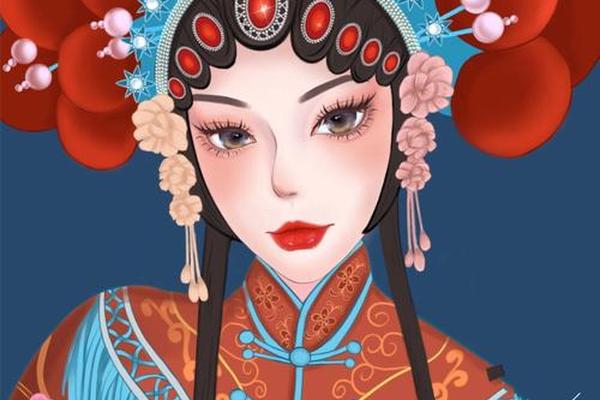 京剧文化素材绘画-关于京剧的绘画