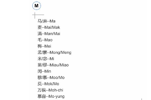 姓名汉字转换为英文姓名