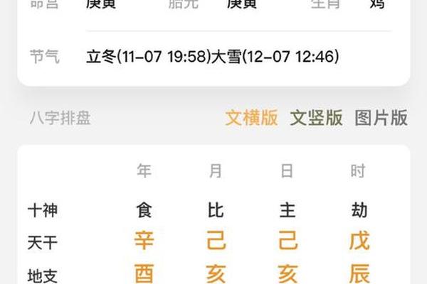 腊月八字