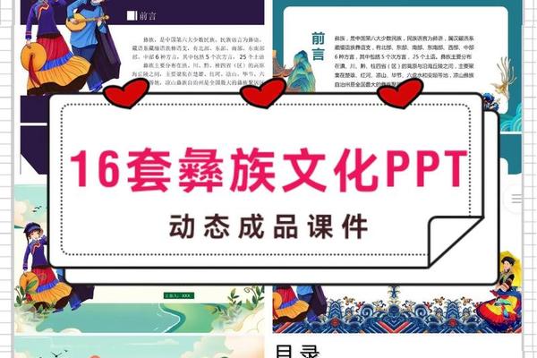 彝族文化ppt(彝族ppt模板免费)
