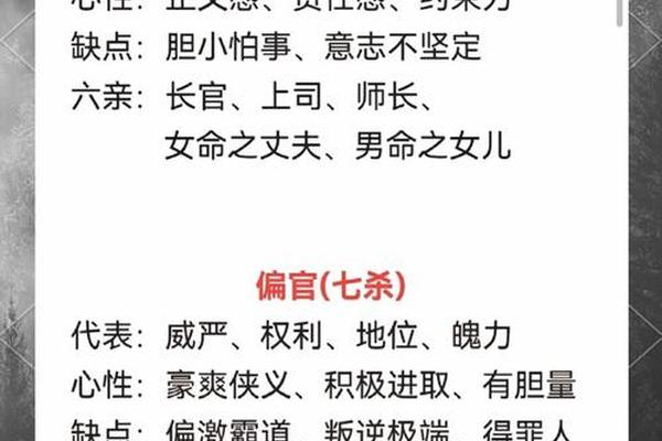 八字十神心性