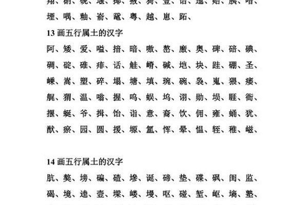 姓名常用字五行和字义