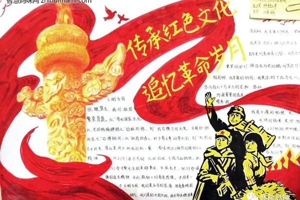 红色革命文化手抄报简单漂亮(红色主题绘画简单)